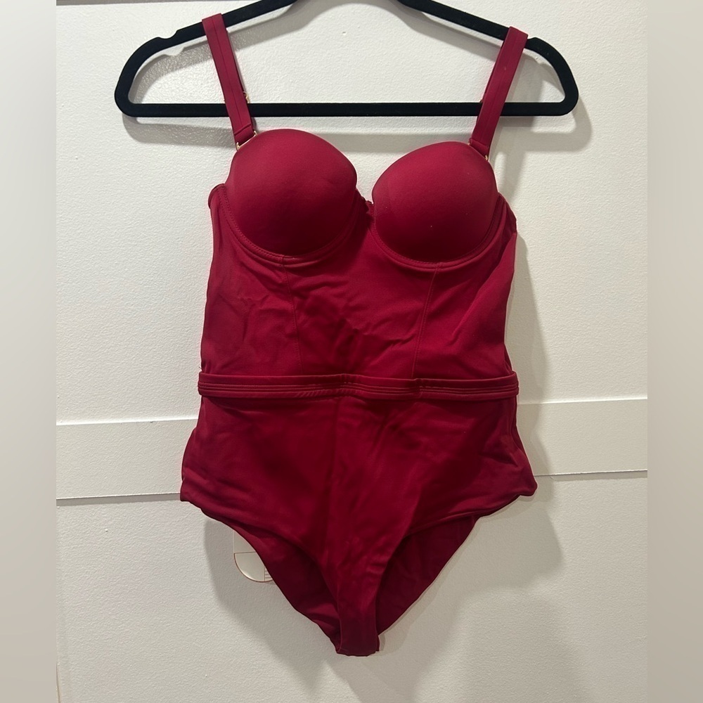 PUNTAMAR Layla red one piece swimsuit NWT